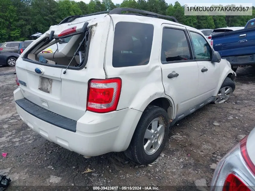 2010 Ford Escape Xlt VIN: 1FMCU0D77AKA09367 Lot: 39423617