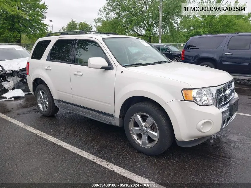 2010 Ford Escape Limited VIN: 1FMCU0EG9AKA03584 Lot: 39430106