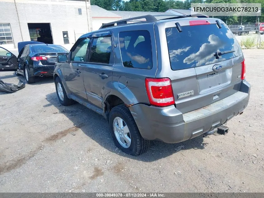 2010 Ford Escape Xlt VIN: 1FMCU9DG3AKC78213 Lot: 39849378