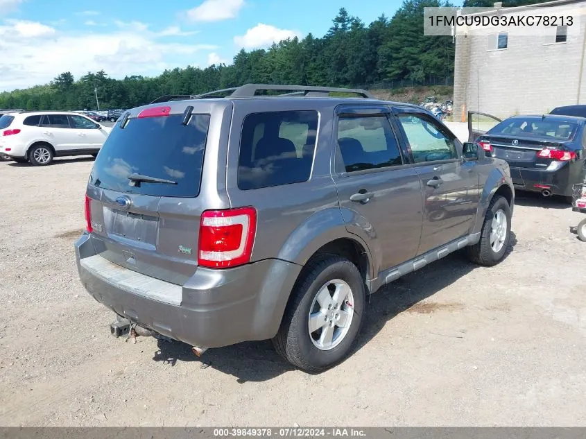 2010 Ford Escape Xlt VIN: 1FMCU9DG3AKC78213 Lot: 39849378