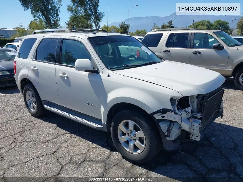 2010 Ford Escape Hybrid Limited VIN: 1FMCU4K35AKB10897 Lot: 39971410