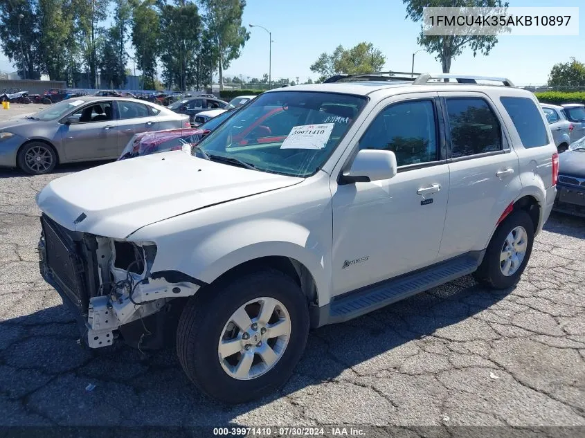 2010 Ford Escape Hybrid Limited VIN: 1FMCU4K35AKB10897 Lot: 39971410