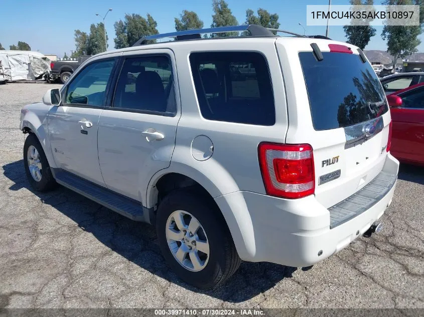 2010 Ford Escape Hybrid Limited VIN: 1FMCU4K35AKB10897 Lot: 39971410