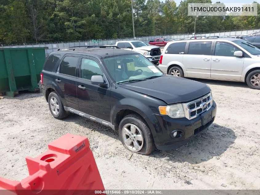 2010 Ford Escape Xlt VIN: 1FMCU0DG5AKB91411 Lot: 40315466