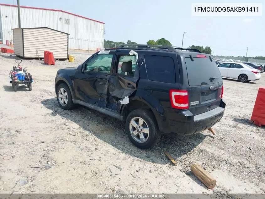 2010 Ford Escape Xlt VIN: 1FMCU0DG5AKB91411 Lot: 40315466