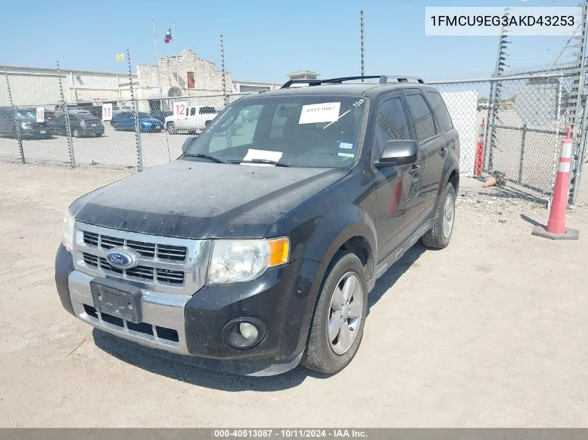 2010 Ford Escape Limited VIN: 1FMCU9EG3AKD43253 Lot: 40513087