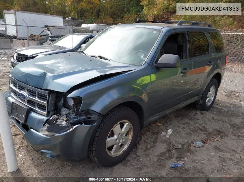 2010 Ford Escape Xlt VIN: 1FMCU9DG0AKD41333 Lot: 40516677