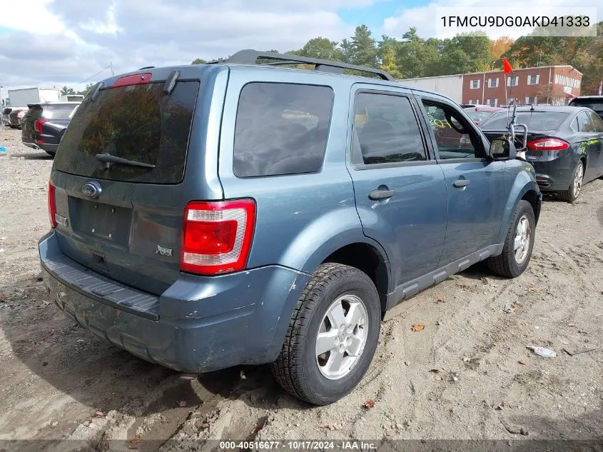 2010 Ford Escape Xlt VIN: 1FMCU9DG0AKD41333 Lot: 40516677