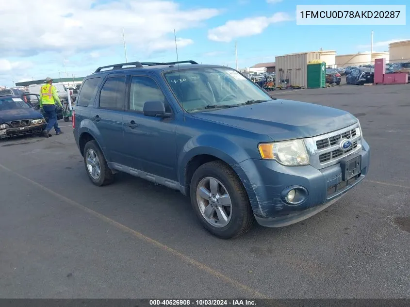 2010 Ford Escape Xlt VIN: 1FMCU0D78AKD20287 Lot: 40526908