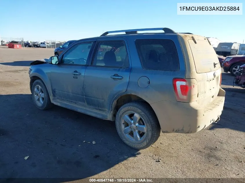 2010 Ford Escape Limited VIN: 1FMCU9EG3AKD25884 Lot: 40547748