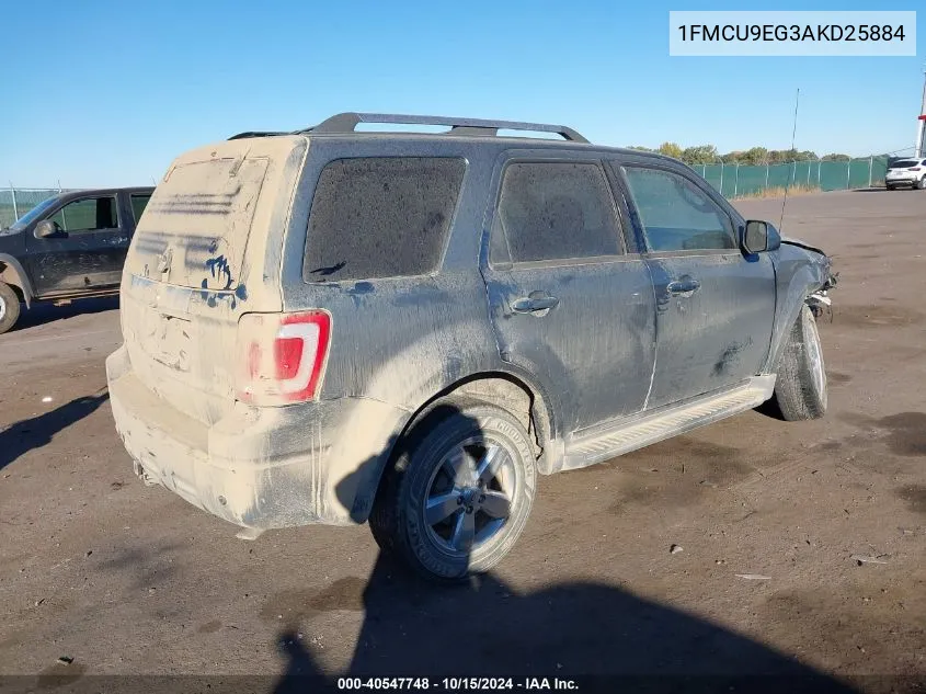 2010 Ford Escape Limited VIN: 1FMCU9EG3AKD25884 Lot: 40547748