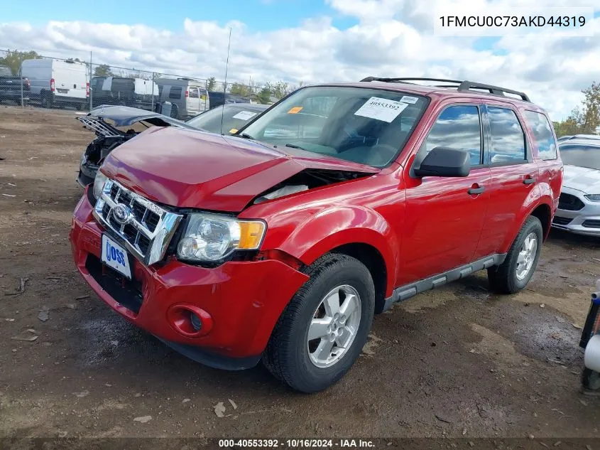 2010 Ford Escape Xls VIN: 1FMCU0C73AKD44319 Lot: 40553392