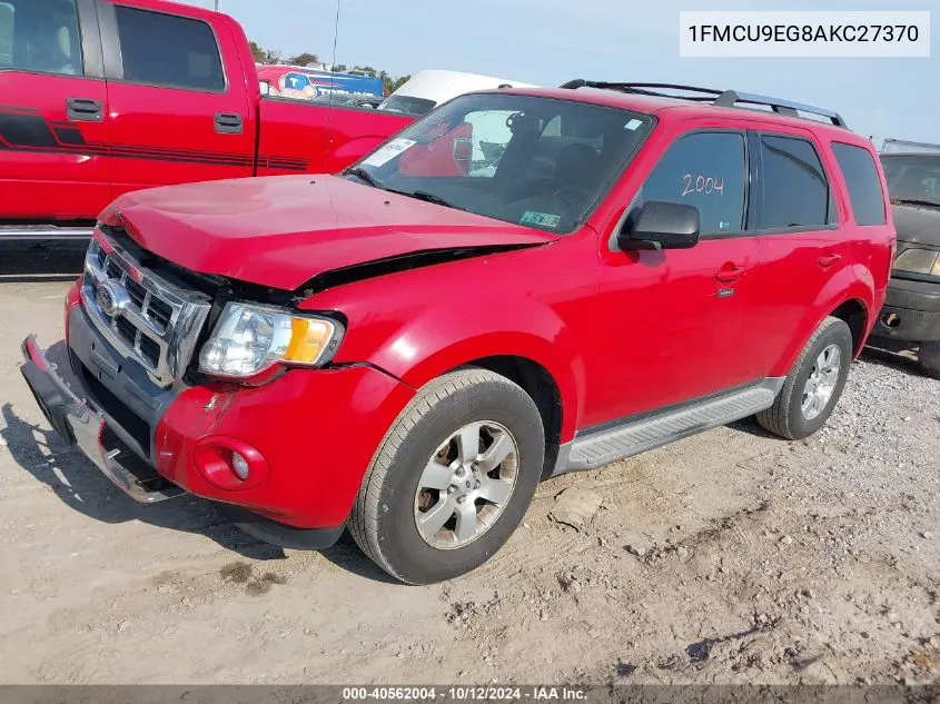 2010 Ford Escape Limited VIN: 1FMCU9EG8AKC27370 Lot: 40562004