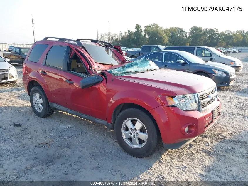 2010 Ford Escape Xlt VIN: 1FMCU9D79AKC47175 Lot: 40578747