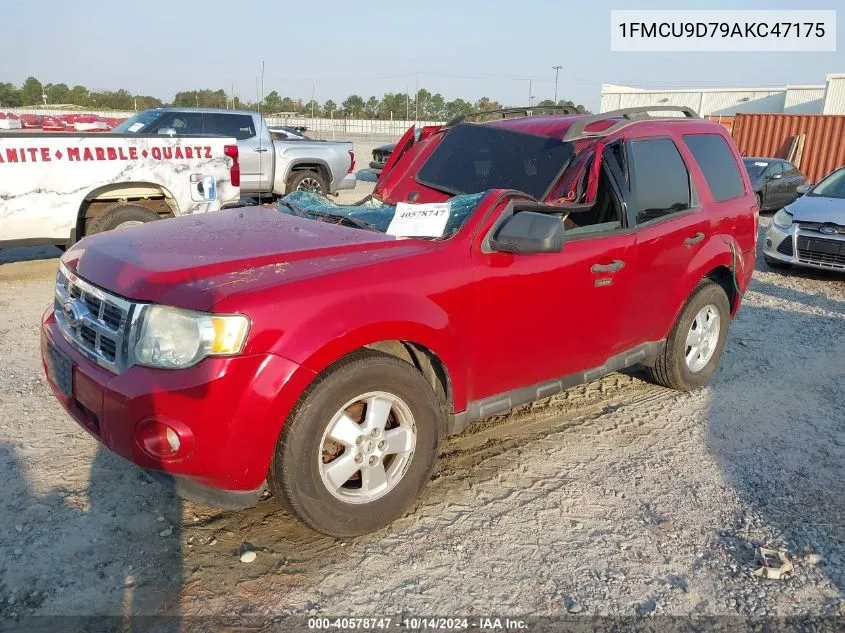 2010 Ford Escape Xlt VIN: 1FMCU9D79AKC47175 Lot: 40578747