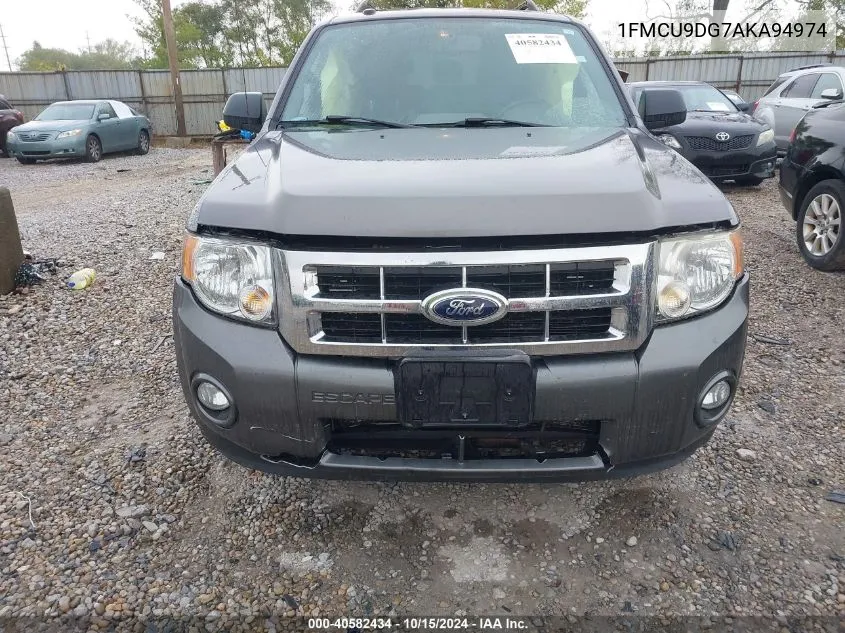 2010 Ford Escape Xlt VIN: 1FMCU9DG7AKA94974 Lot: 40582434