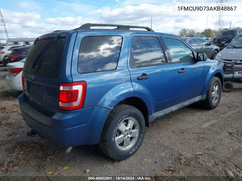 2010 Ford Escape Xlt VIN: 1FMCU9D73AKB48867 Lot: 40582901