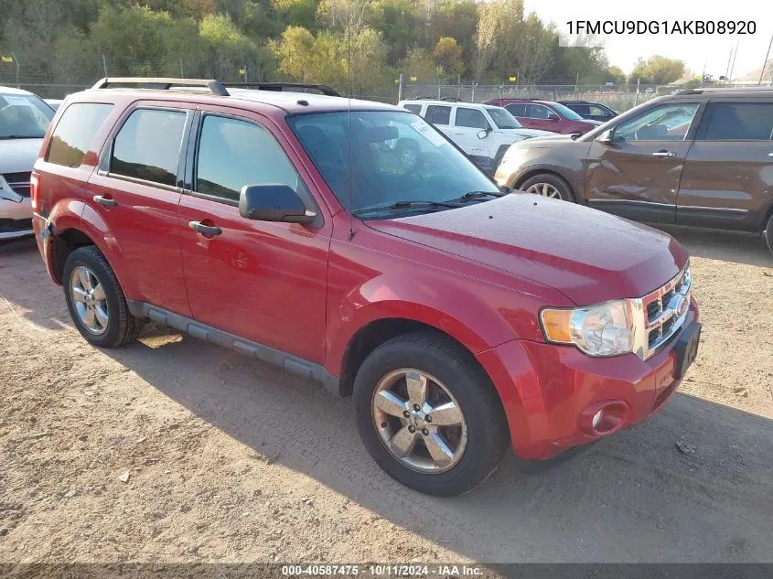 2010 Ford Escape Xlt VIN: 1FMCU9DG1AKB08920 Lot: 40587475