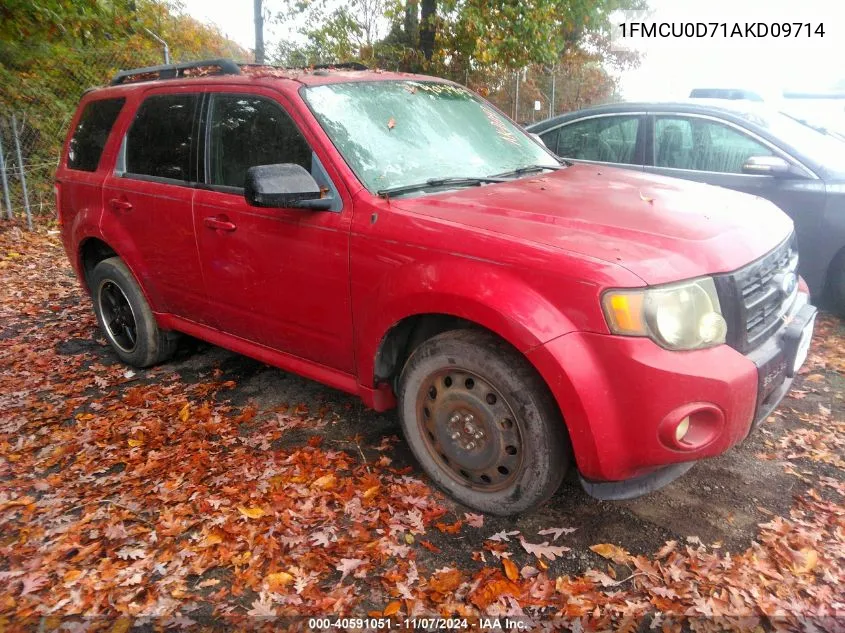 2010 Ford Escape Xlt VIN: 1FMCU0D71AKD09714 Lot: 40591051