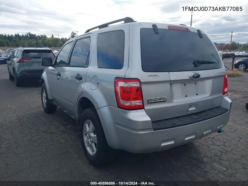 2010 Ford Escape Xlt VIN: 1FMCU0D73AKB77085 Lot: 40596886