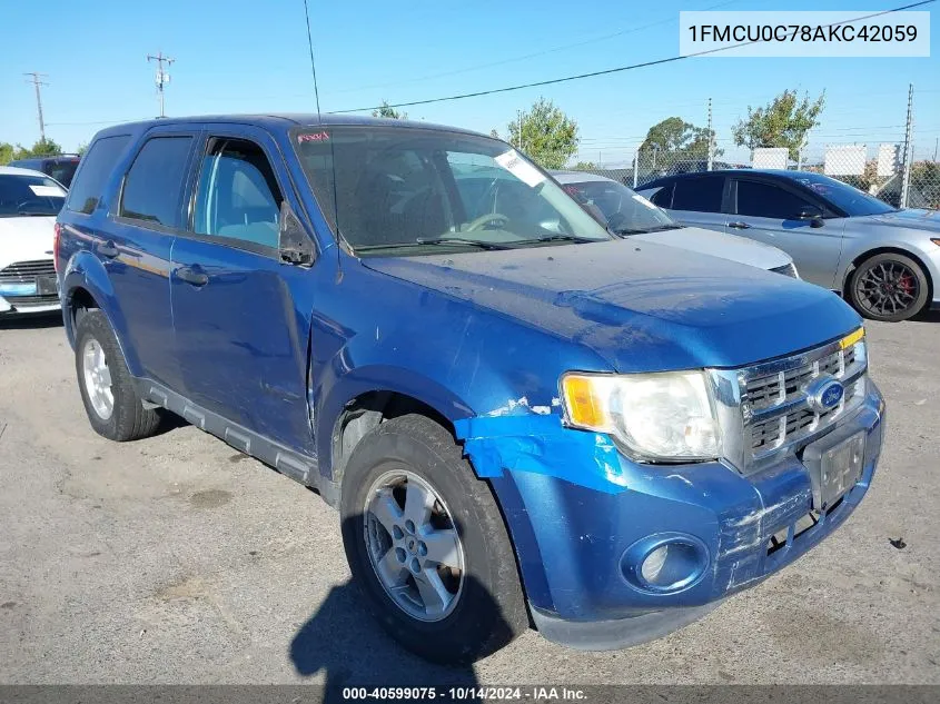 2010 Ford Escape Xls VIN: 1FMCU0C78AKC42059 Lot: 40599075