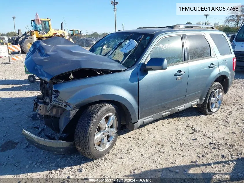 2010 Ford Escape Limited VIN: 1FMCU0EG1AKC67768 Lot: 40615537