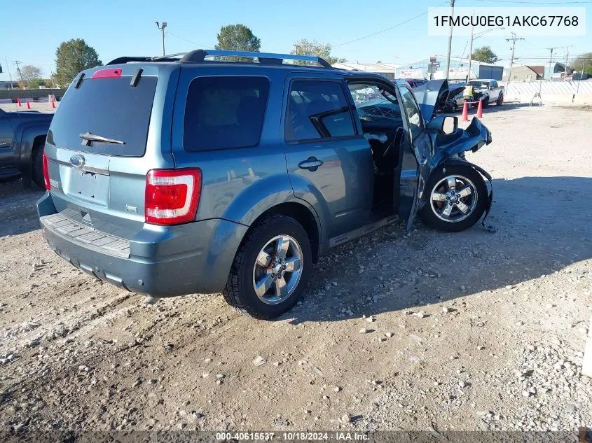 2010 Ford Escape Limited VIN: 1FMCU0EG1AKC67768 Lot: 40615537