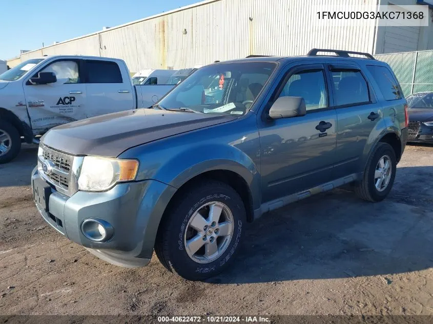 2010 Ford Escape Xlt VIN: 1FMCU0DG3AKC71368 Lot: 40622472