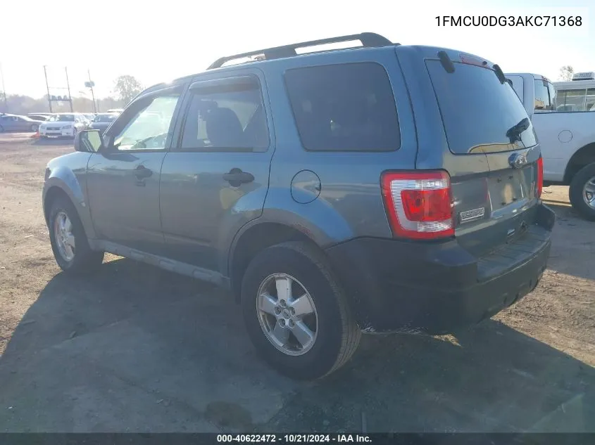 2010 Ford Escape Xlt VIN: 1FMCU0DG3AKC71368 Lot: 40622472