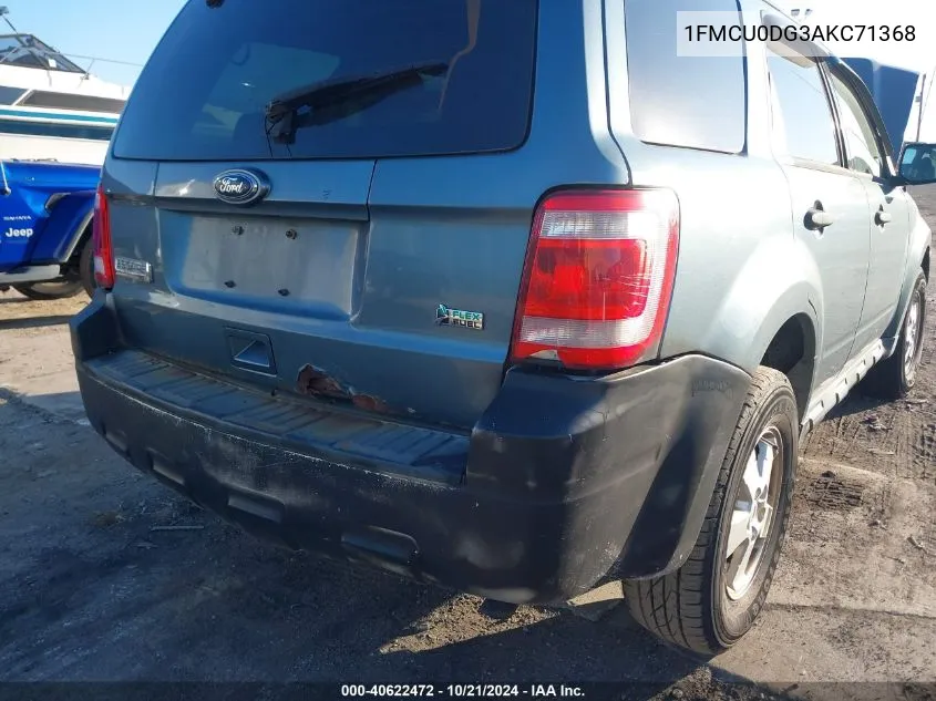 2010 Ford Escape Xlt VIN: 1FMCU0DG3AKC71368 Lot: 40622472