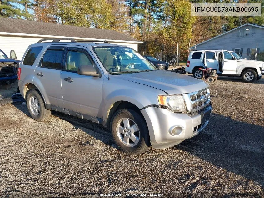 2010 Ford Escape Xlt VIN: 1FMCU0D78AKB00695 Lot: 40633416