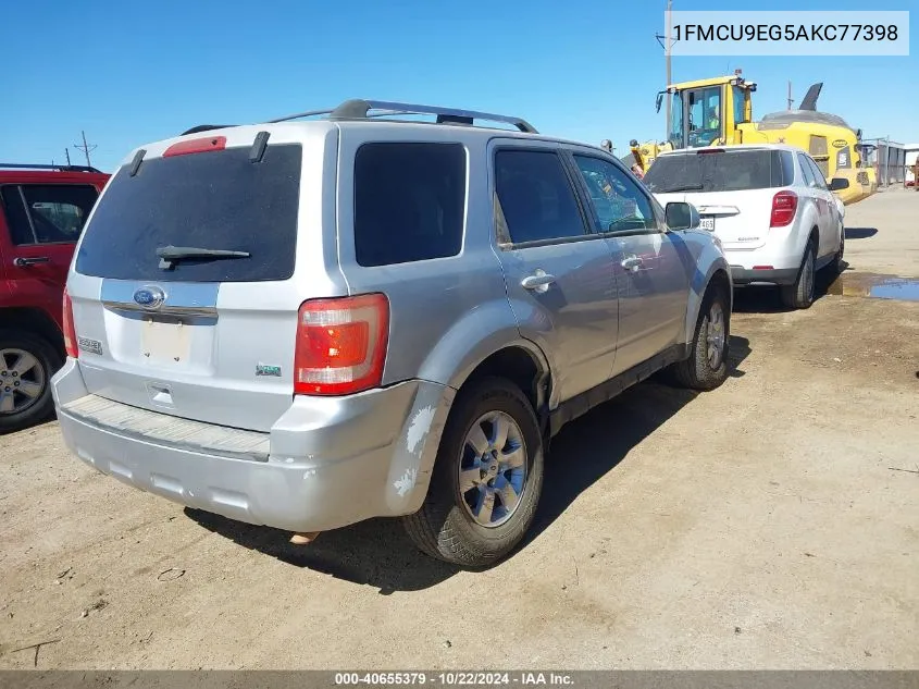 2010 Ford Escape Limited VIN: 1FMCU9EG5AKC77398 Lot: 40655379