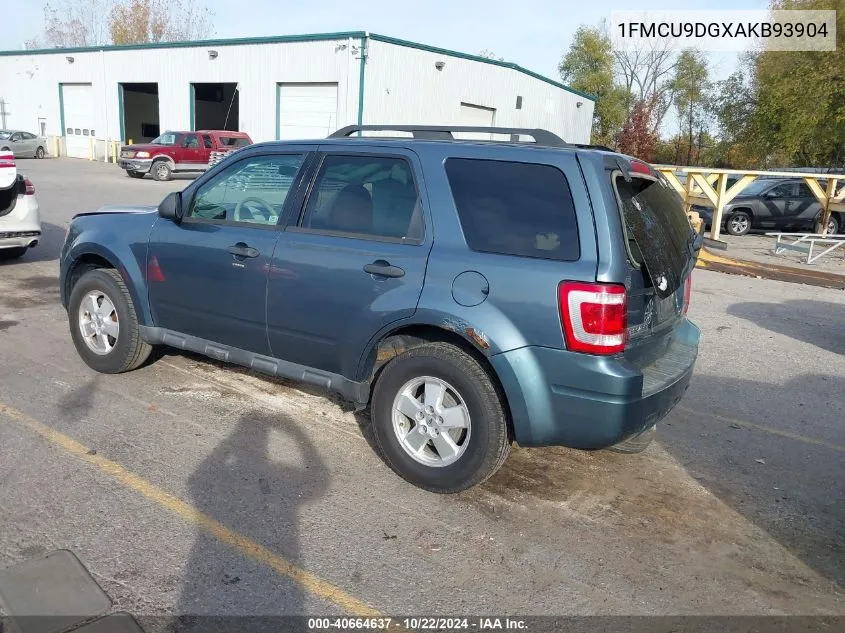 2010 Ford Escape Xlt VIN: 1FMCU9DGXAKB93904 Lot: 40664637