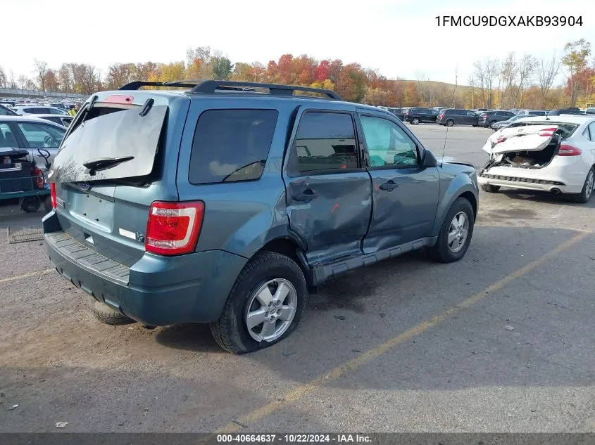 2010 Ford Escape Xlt VIN: 1FMCU9DGXAKB93904 Lot: 40664637