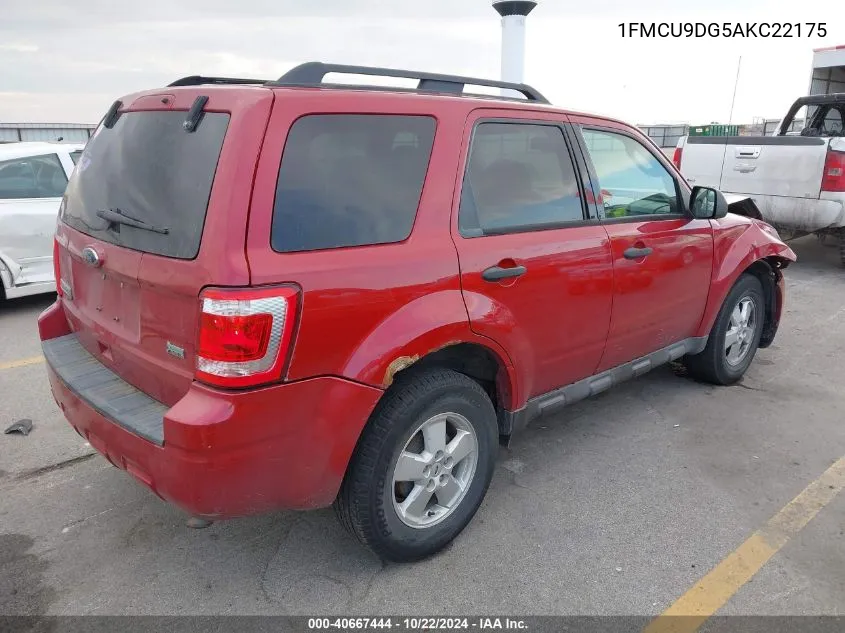 2010 Ford Escape Xlt VIN: 1FMCU9DG5AKC22175 Lot: 40667444