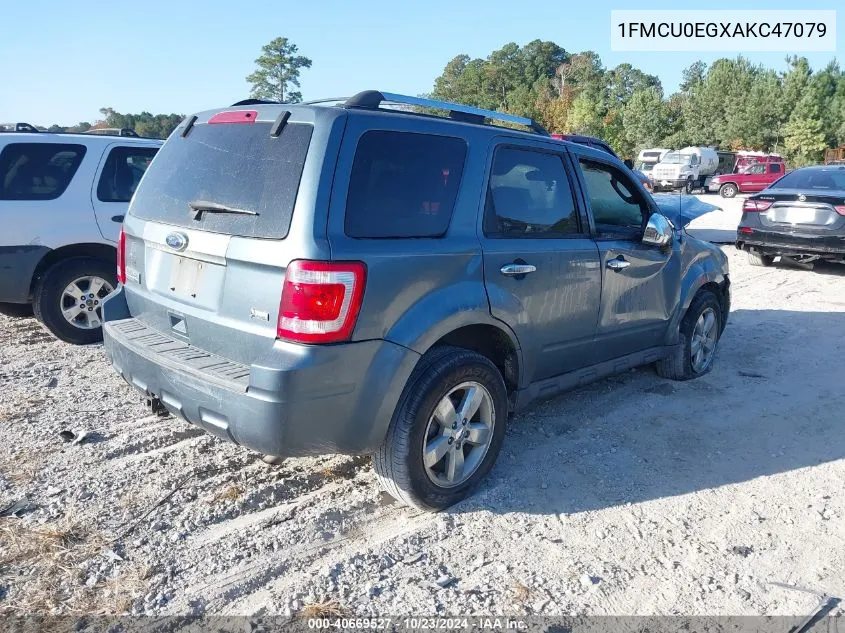 2010 Ford Escape Limited VIN: 1FMCU0EGXAKC47079 Lot: 40669527