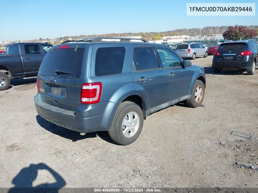 2010 Ford Escape Xlt VIN: 1FMCU0D70AKB29446 Lot: 40669850