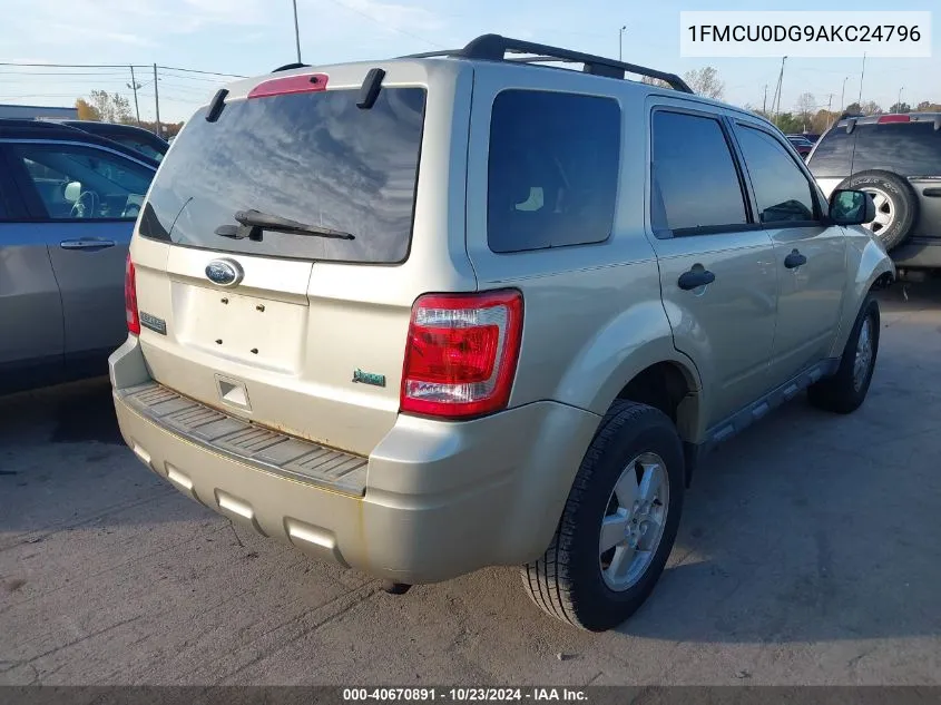 2010 Ford Escape Xlt VIN: 1FMCU0DG9AKC24796 Lot: 40670891