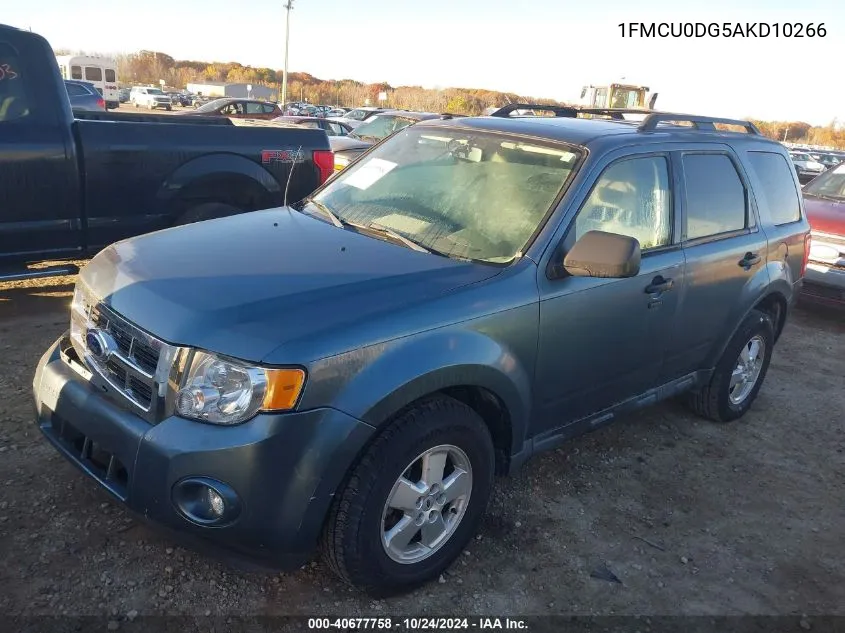 2010 Ford Escape Xlt VIN: 1FMCU0DG5AKD10266 Lot: 40677758