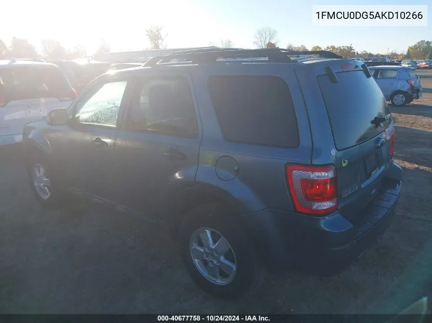 2010 Ford Escape Xlt VIN: 1FMCU0DG5AKD10266 Lot: 40677758