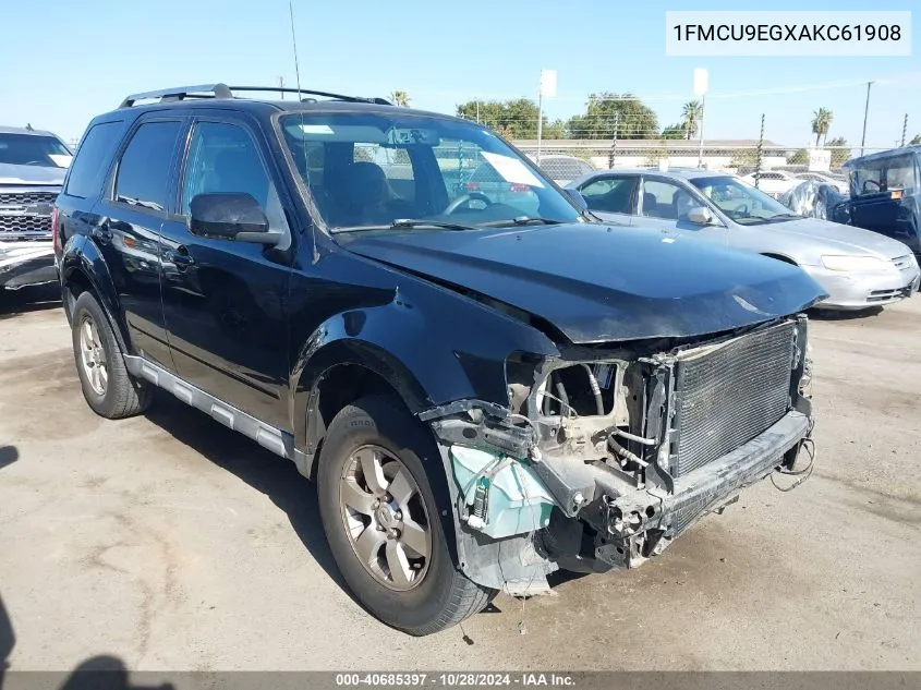 2010 Ford Escape Limited VIN: 1FMCU9EGXAKC61908 Lot: 40685397