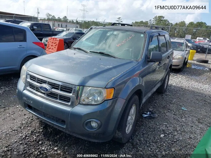 2010 Ford Escape Xlt VIN: 1FMCU0D77AKA09644 Lot: 40685662