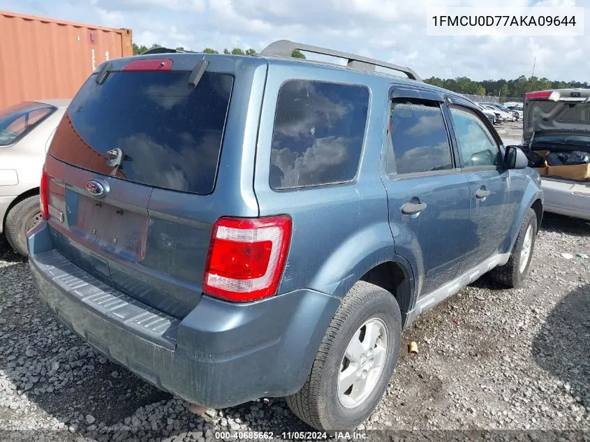 2010 Ford Escape Xlt VIN: 1FMCU0D77AKA09644 Lot: 40685662