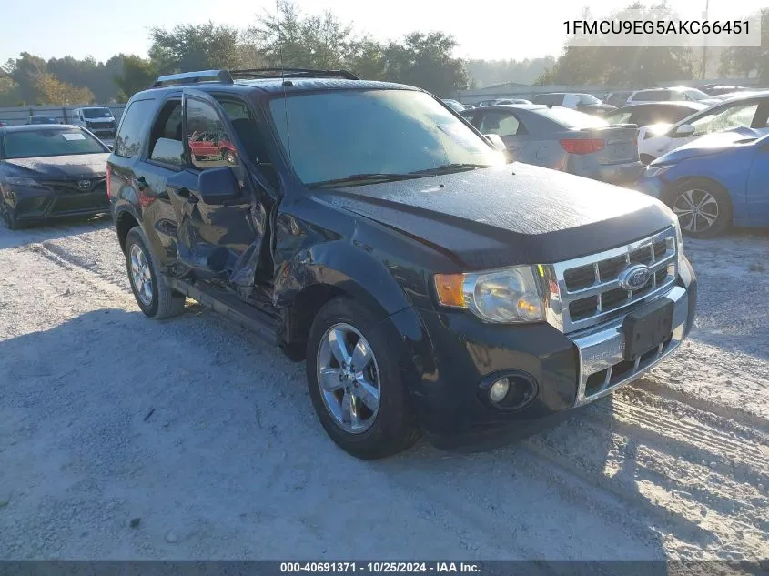 2010 Ford Escape Limited VIN: 1FMCU9EG5AKC66451 Lot: 40691371