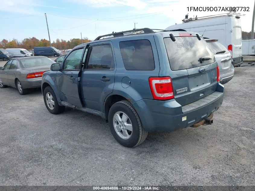 2010 Ford Escape Xlt VIN: 1FMCU9DG7AKB27732 Lot: 40694886