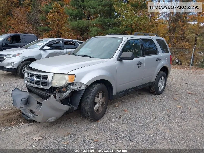 2010 Ford Escape Xlt VIN: 1FMCU9DG7AKC52293 Lot: 40697695