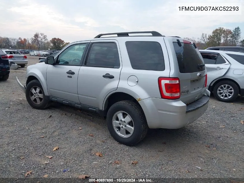 2010 Ford Escape Xlt VIN: 1FMCU9DG7AKC52293 Lot: 40697695