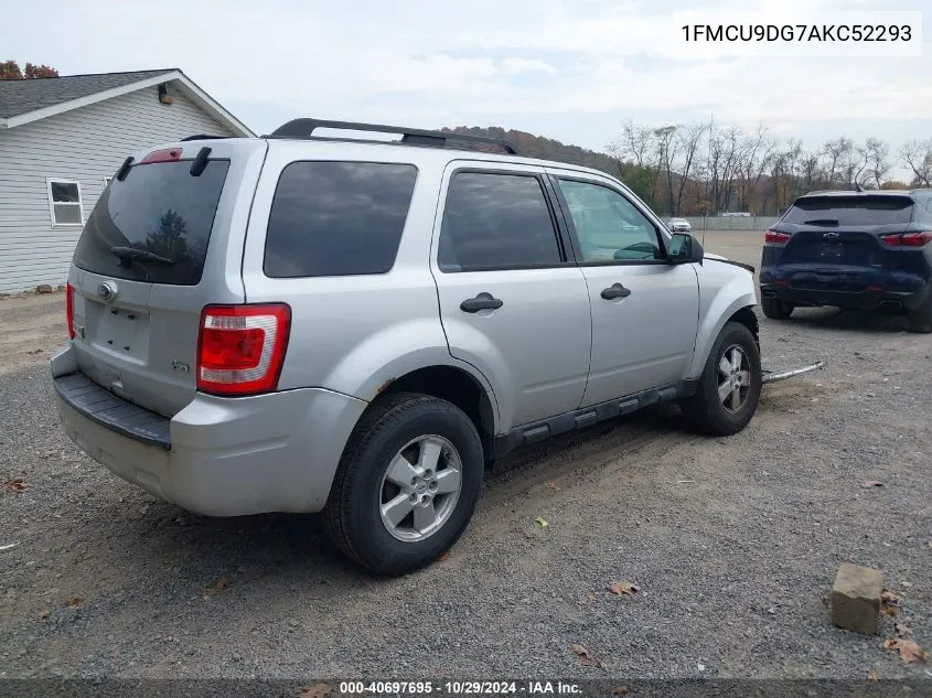 2010 Ford Escape Xlt VIN: 1FMCU9DG7AKC52293 Lot: 40697695