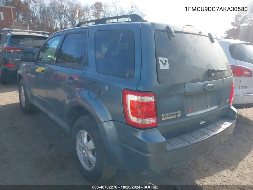 2010 Ford Escape Xlt VIN: 1FMCU9DG7AKA30580 Lot: 40702276