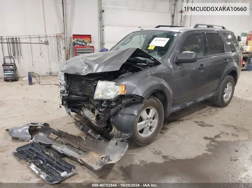 2010 Ford Escape Xlt VIN: 1FMCU0DGXAKA10660 Lot: 40702845